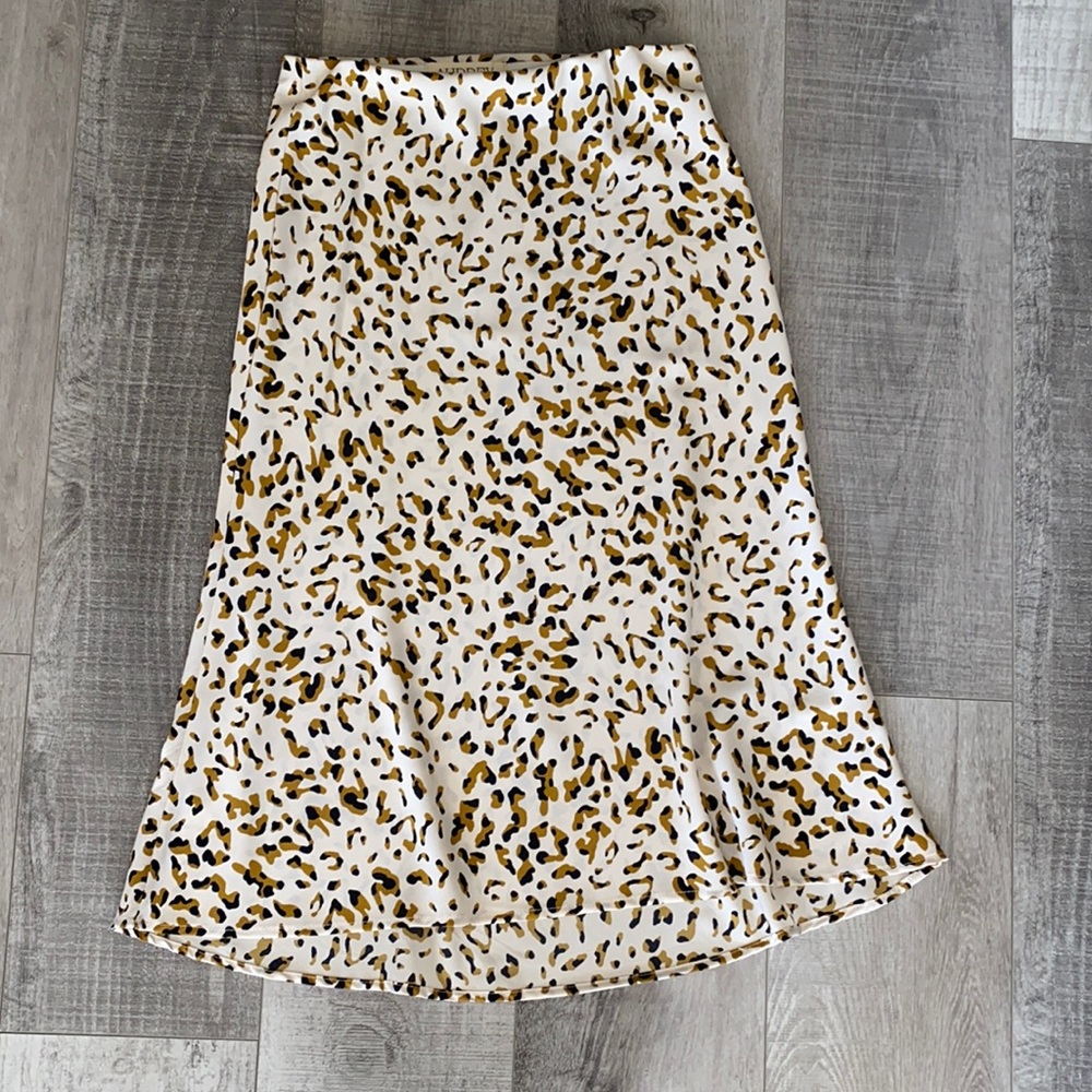 AUDREY 3+1 Midi Skirt - One Size - Cheetah Print